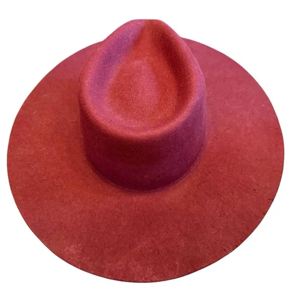 Twister wool felt festival hat size Small Maroon in color - Picture 3 of 7